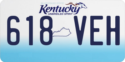 KY license plate 618VEH