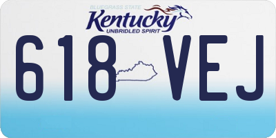 KY license plate 618VEJ