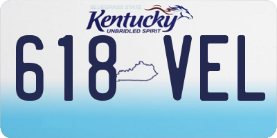 KY license plate 618VEL