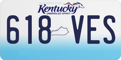 KY license plate 618VES