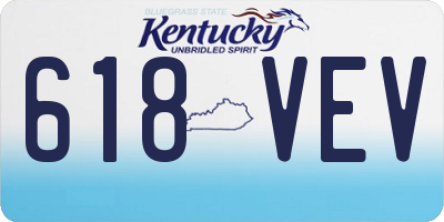 KY license plate 618VEV