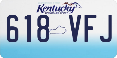 KY license plate 618VFJ