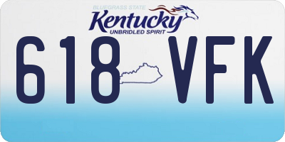 KY license plate 618VFK