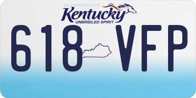 KY license plate 618VFP