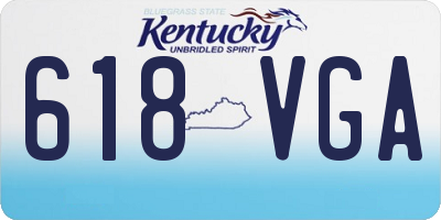 KY license plate 618VGA