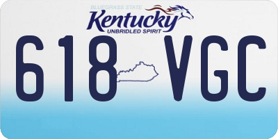 KY license plate 618VGC