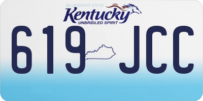 KY license plate 619JCC