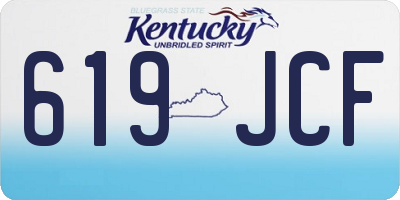 KY license plate 619JCF