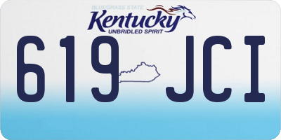 KY license plate 619JCI