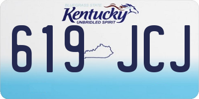 KY license plate 619JCJ