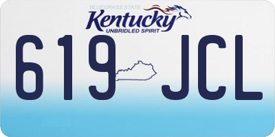 KY license plate 619JCL