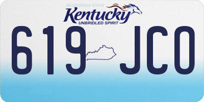 KY license plate 619JCO