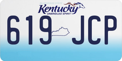 KY license plate 619JCP