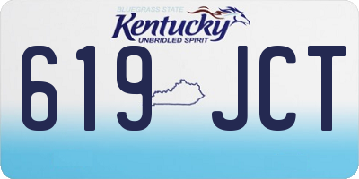 KY license plate 619JCT