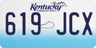 KY license plate 619JCX