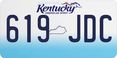 KY license plate 619JDC
