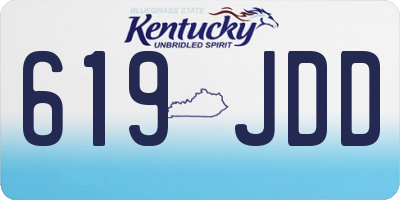 KY license plate 619JDD