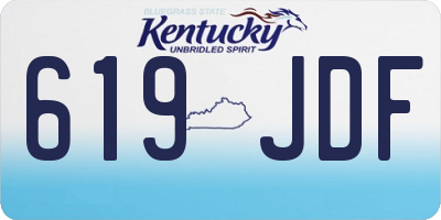 KY license plate 619JDF