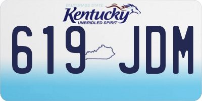 KY license plate 619JDM