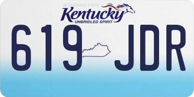 KY license plate 619JDR