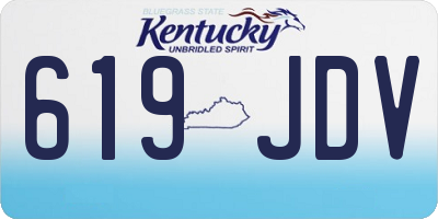 KY license plate 619JDV