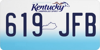 KY license plate 619JFB
