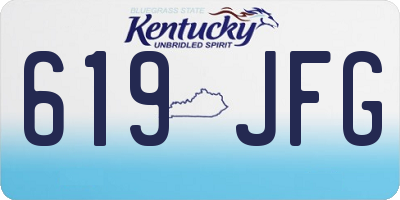 KY license plate 619JFG