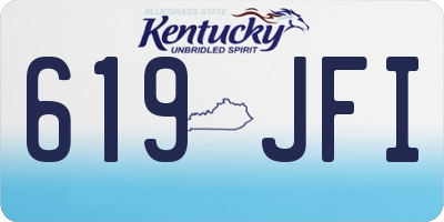 KY license plate 619JFI