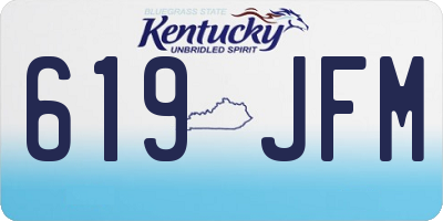 KY license plate 619JFM