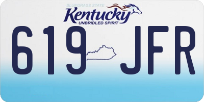 KY license plate 619JFR