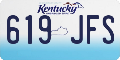 KY license plate 619JFS