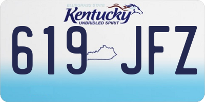 KY license plate 619JFZ