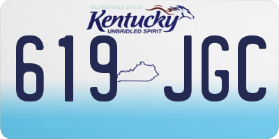 KY license plate 619JGC