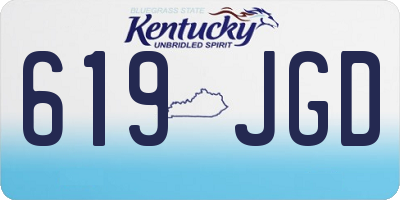 KY license plate 619JGD