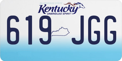 KY license plate 619JGG