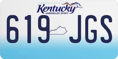 KY license plate 619JGS
