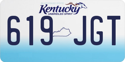 KY license plate 619JGT