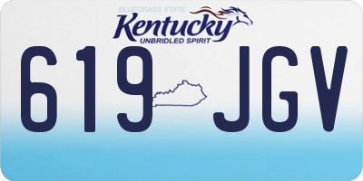 KY license plate 619JGV
