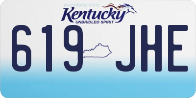 KY license plate 619JHE