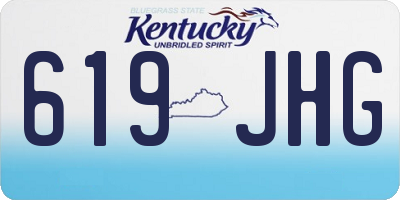 KY license plate 619JHG