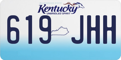 KY license plate 619JHH