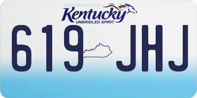 KY license plate 619JHJ