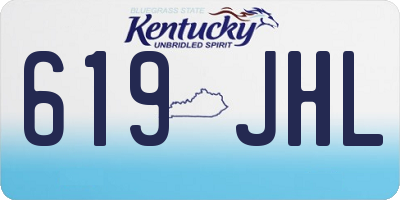 KY license plate 619JHL