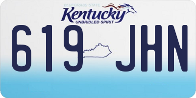 KY license plate 619JHN