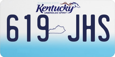 KY license plate 619JHS