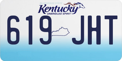 KY license plate 619JHT