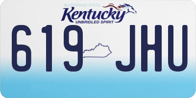 KY license plate 619JHU