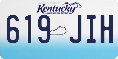KY license plate 619JIH