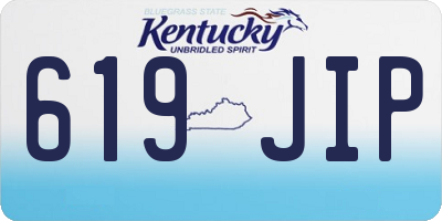 KY license plate 619JIP
