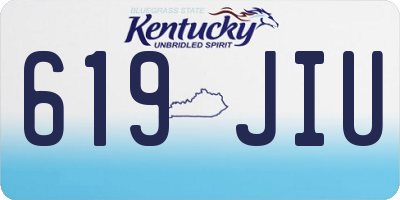 KY license plate 619JIU